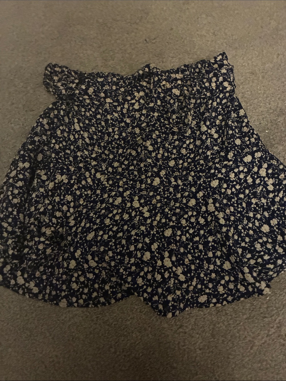 URBAN Romantics Navy and White Floral Mini Skirt